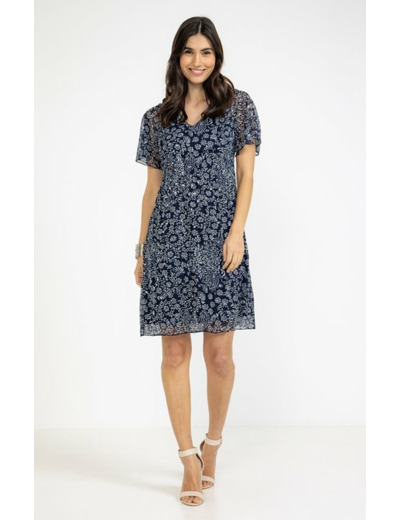 Robe plissée avec noeud dans le dos