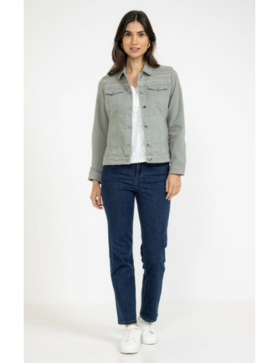 Veste en coton viscose brodée