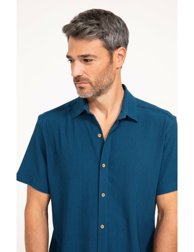 Chemise manches courtes Crepon