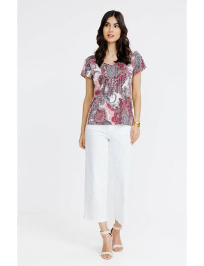 Tee-shirt manches courtes col v