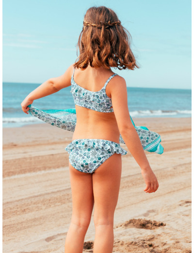 Maillot de bain deux pièces imprimé fleuri