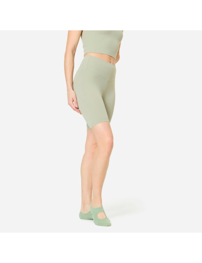 Cycliste de fitness slim taille haute femme, vert