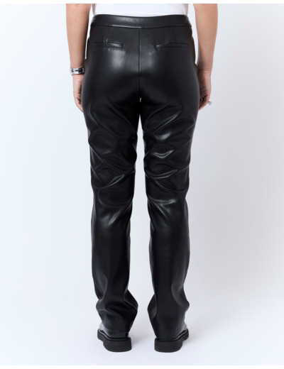 Pantalon long droit uni NOIR Femme