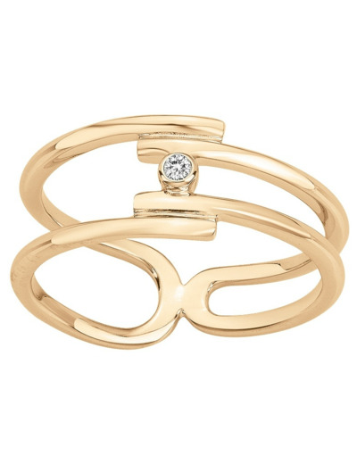 Bague Femme Délicate entrevue Doré