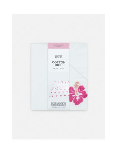 Parure de lit double à hibiscus tuftés