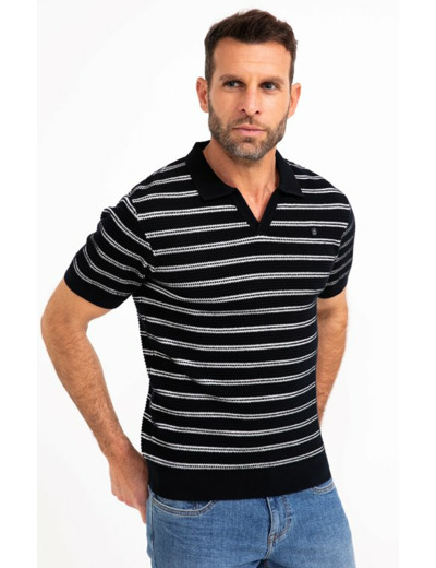Pull col polo manches courtes Estival