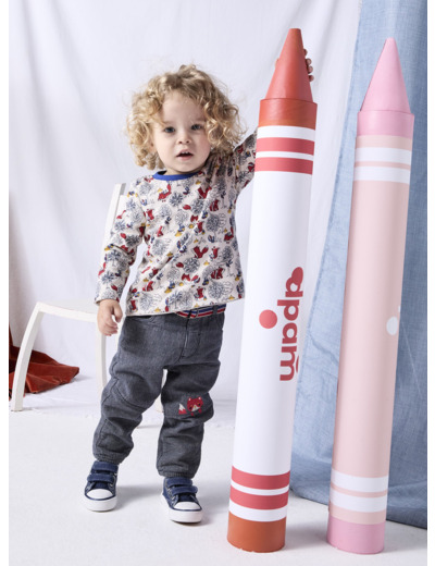 T-shirt révérsible à animation renard pour bébé garçon