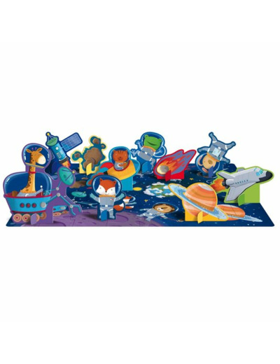 COFFRET QBOX PUZZLE 40 PIÈCES ET LIVRE : L'ESPACE