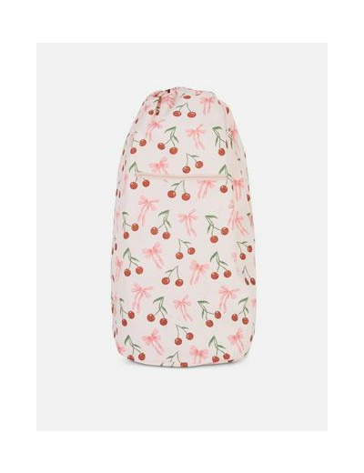 Sac à linge style sac à dos à motif nœud et cerise