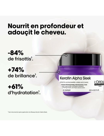 Masque disciplinant Keratin Alpha Sleek 250 ml