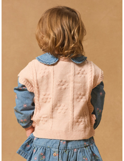 Pull torsadé sans manches