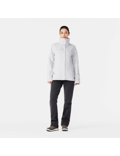 Veste de randonnée 0°C chaude femme, NH100 3en1 gris