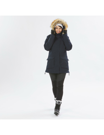 Parka de randonnée -20°C imperméable femme, NH900 bleu