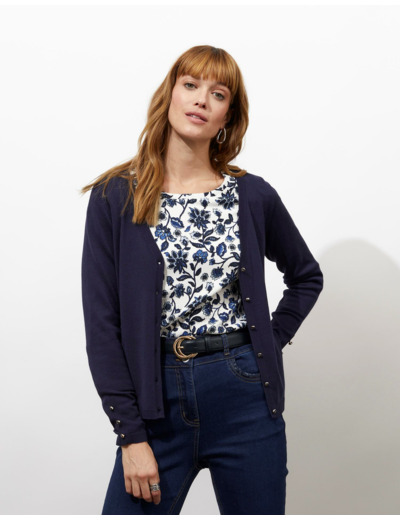 Gilet uni MARINE Femme