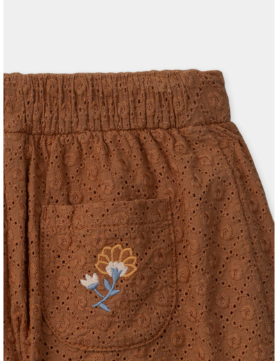 Jupe short broderie anglaise