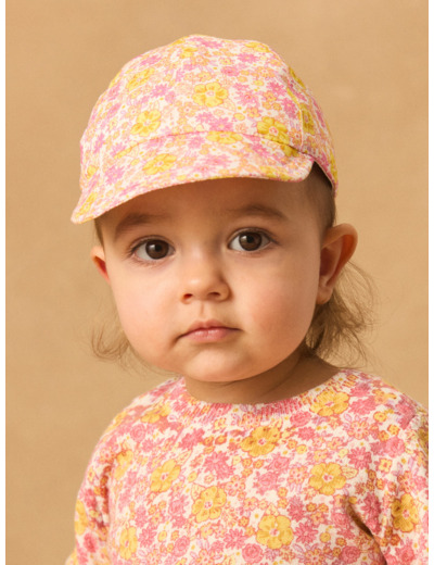 Casquette imprimé fleuri