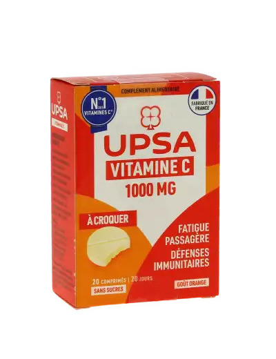 Upsa Vitaminec 1000 Comprimés à Croquer 2 Tubes De 10