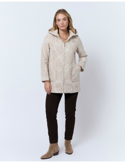 Manteau imprimé BEIGE Femme