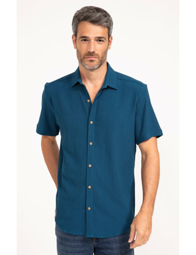 Chemise manches courtes Crepon