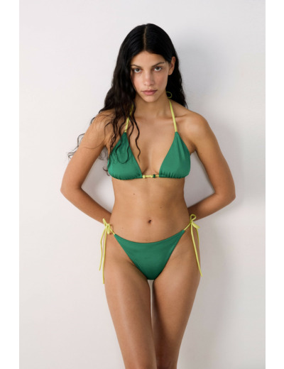Triangle détails perles haut de maillot