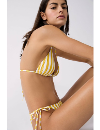Triangle sans armatures rayé haut de maillot