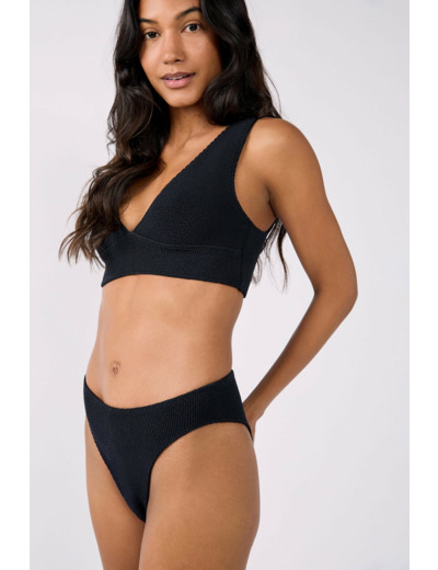 Bikini high leg en matière extensible bas de maillot