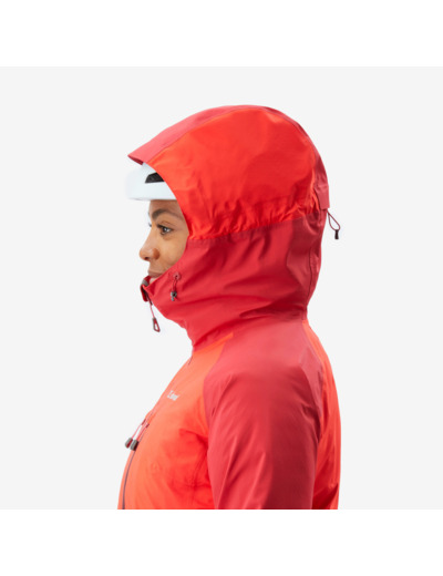Veste imperméable d'alpinisme femme - alpinism light rouge