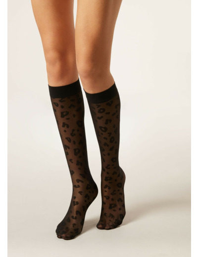 Mis-Bas Voile à Motif Fantaisie Animalier