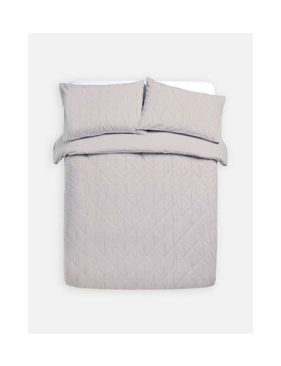 Parure de lit double matelassée en losanges