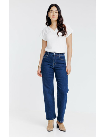Pantalon denim coupe large
