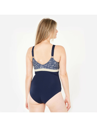 Maillot de bain 1 pièce forte poitrine natation Femme - Mia all mini bleu
