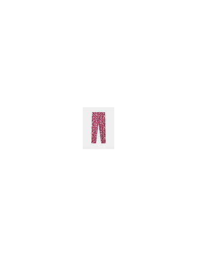 Leggings à imprimé floral fuchsia pour filles