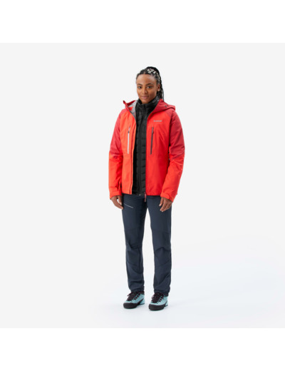 Veste imperméable d'alpinisme femme - alpinism light rouge