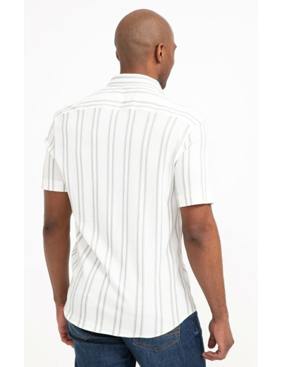 Chemise manches courtes Crepstripes