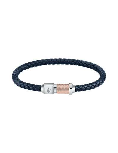 Bracelet Homme Recycled Leather Bleu