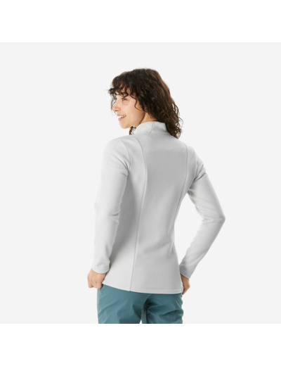 Veste polaire de randonnee mh 500. femme grise
