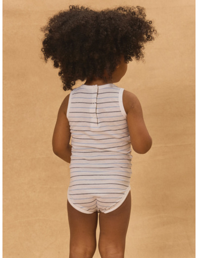 Body sans manches rayé