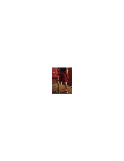 Pantalon rouge à fermeture éclair