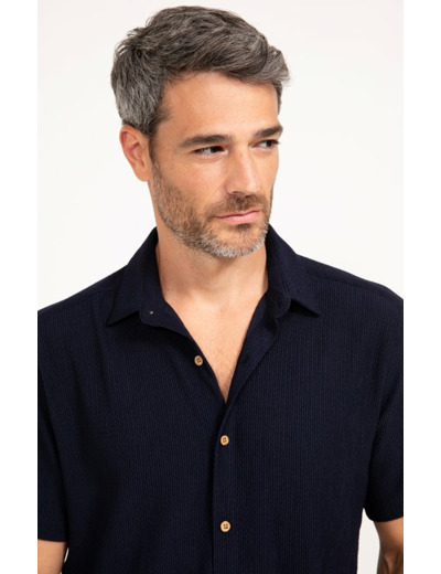 Chemise manches courtes Crepon