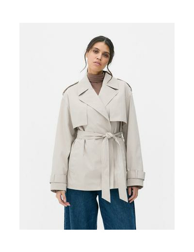 Imperméable court à ceinture