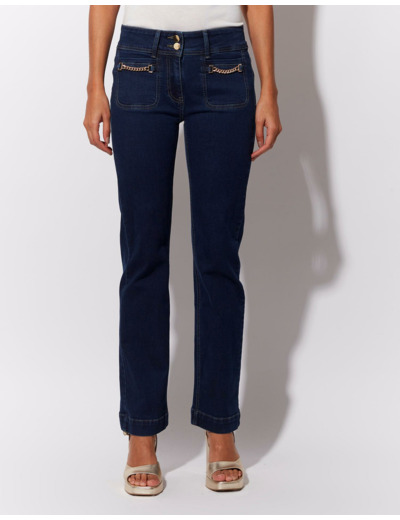 Jean long droit MARINE Femme