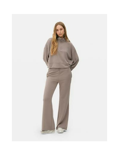 Sweat-shirt à col cheminée zippé