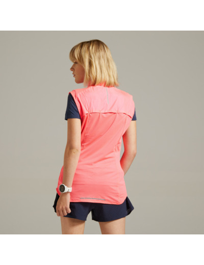 Veste coupe vent sans manche de running Femme - KIPRUN Run 900 Wind Rose