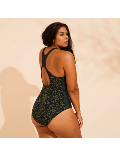 Maillot de bain 1 pièce Aquagym-Aquabike femme Sofi Lica kaki