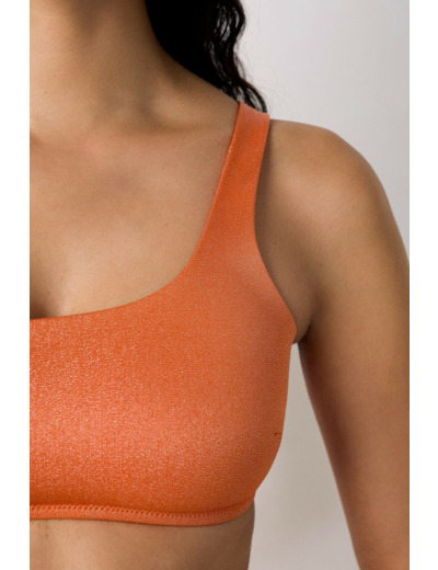 Brassière asymétrique haut de maillot de bain