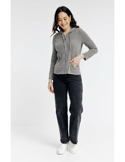 Cardigan matière fantaisie