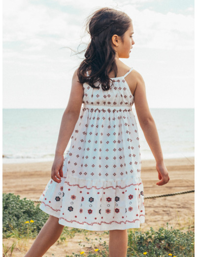 Robe midi brodée