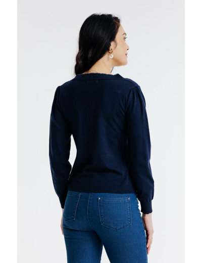 Cardigan avec oeillets