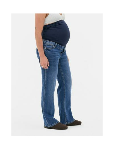 Jean denim de maternité coupe droite