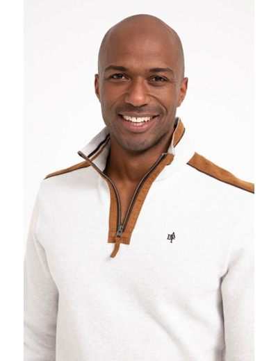 Polo manches longues col montant